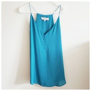 New Loft Blue Button Up Tank Top